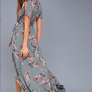 Lulus floral wrap maxi dress